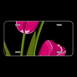 License Plate Novelty Car Front Flower Tulip Spring Tulpenbluete