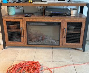 Fireplace tv stand