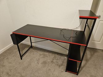 Bestier Gaming Desk with LED Lights
