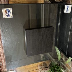 Dania Upten Center Coffee Table - Wood and Glass - Black