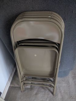4 metal card table chairs