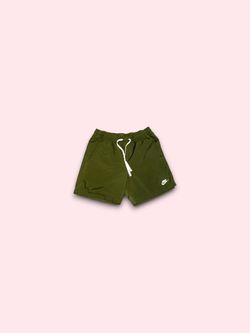 Nike sportswear woven flow mesh lined athletic shorts olive green men’s small