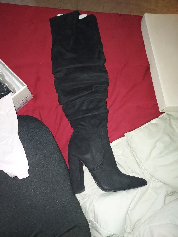 Just Fab Knee High Black Boots