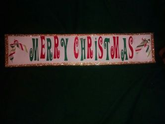 Hand made Christmas Sign