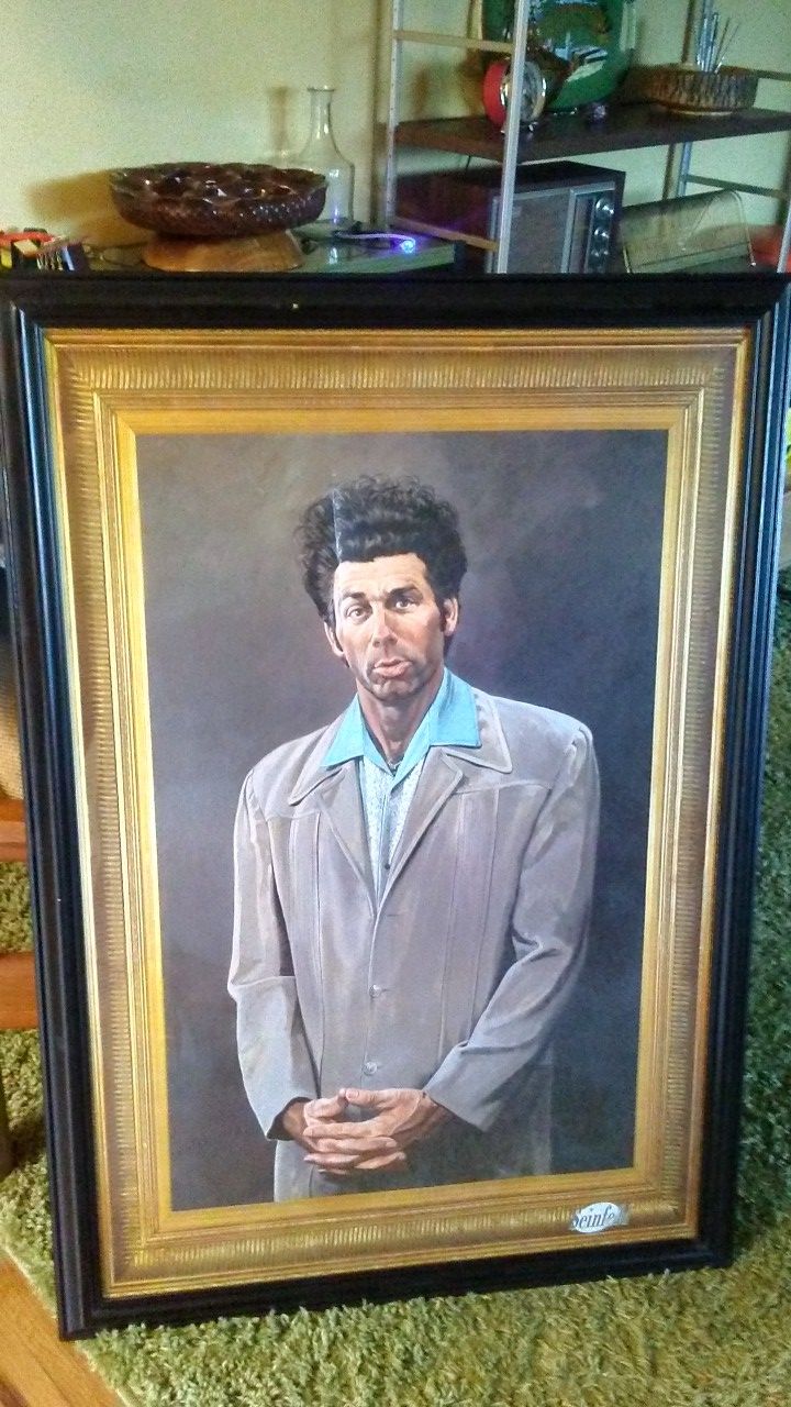 Wood Framed 24" X 36" Kramer Print - Seinfeld