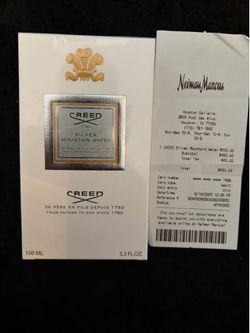 Creed Silver Mountain Water 3.3oz Authentic Cologne