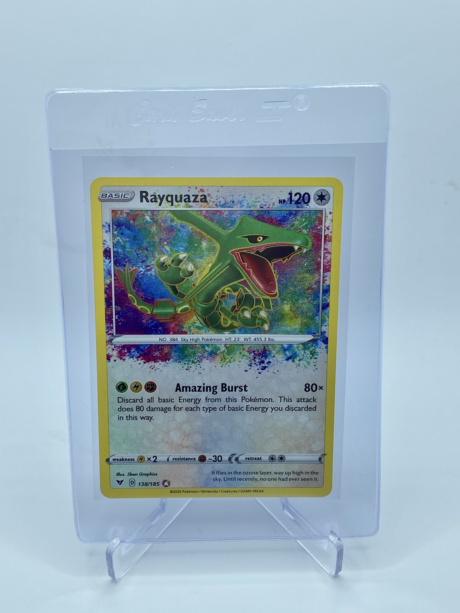 Rayquaza Amazing Rare Vivid Voltage #138/185 Pokemon Card - MINT