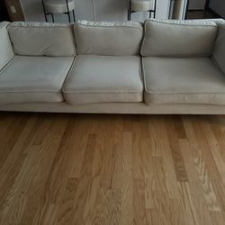 93 Inch Velvet Cream Couch