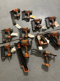 RIDGID Nailer and Tool Lot – 11-Pieces