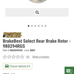 Brand New Rear Rotor 980294RGS