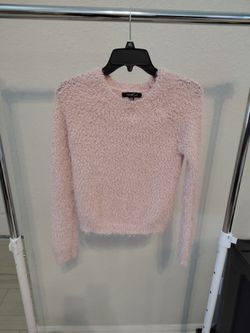 Heart Soul, fuzzy,  sweater, crew neckline. women, size S