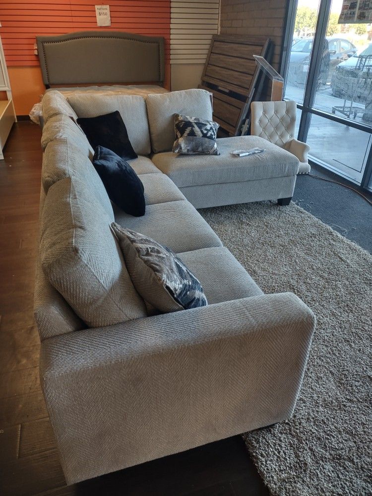New Sectional Sofa With Reversible Chaise Lounge On Sale Now