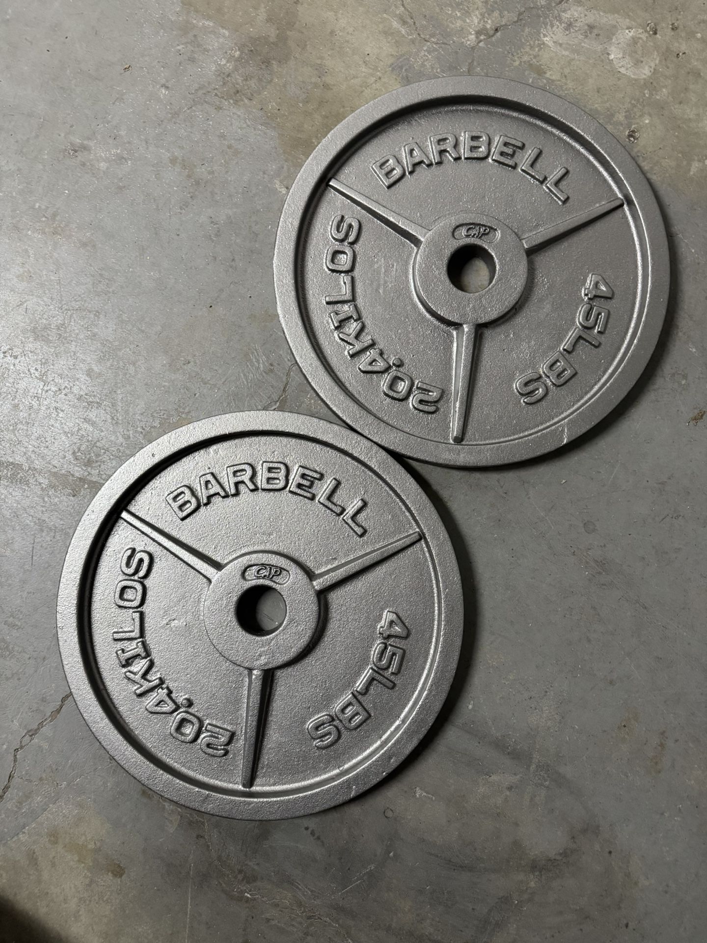 Pair Of 45 Pound CAP Olympic Weights