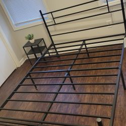 Full Size Bed Frame with Headboard and Footboard, 14 Inch Metal Platform