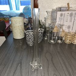 Long Slim Glass Vase