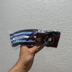 Supreme Mitchell & Ness Navy Atlanta Braves Headband