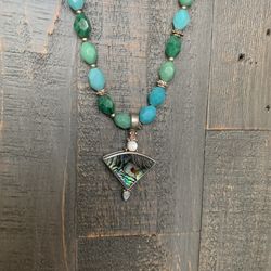 Sterling Silver Beautiful Gemstone Necklace 