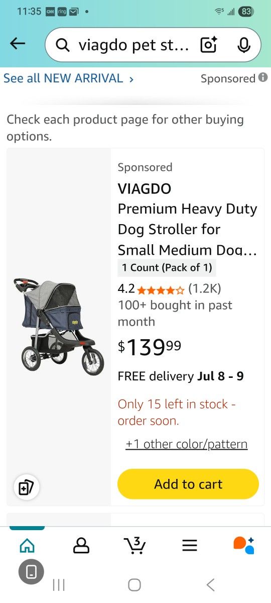 Barely Used Viagdo Dog Stroller 