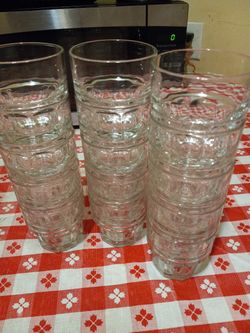 Glasses Set Of 16  And Jars For Spices Set Of 23