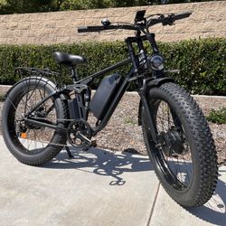 Dual Motor(2x1000W=2000W Total) Electric Ebike, Mountain Bike (26x4.0) 33-35 Mph