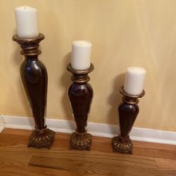 Set of 3 Candle Pillars