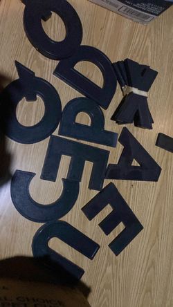 Black Plastic Marquee Letters and Numbers Set