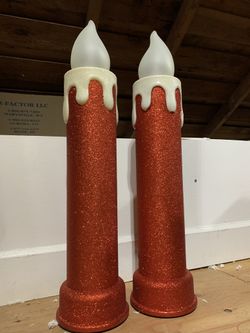 Blow Mold Christmas Candles