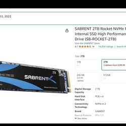 Sabrent 2tb ssd