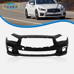 Front Bumper Cover Fit For 2014 2015 2016 2017 Infiniti Q50