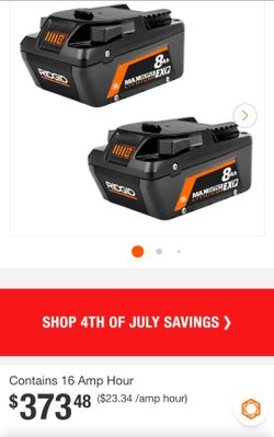 18V 8.0 Ah Max Output EXP Lithium-Ion Battery (2-Pack)
