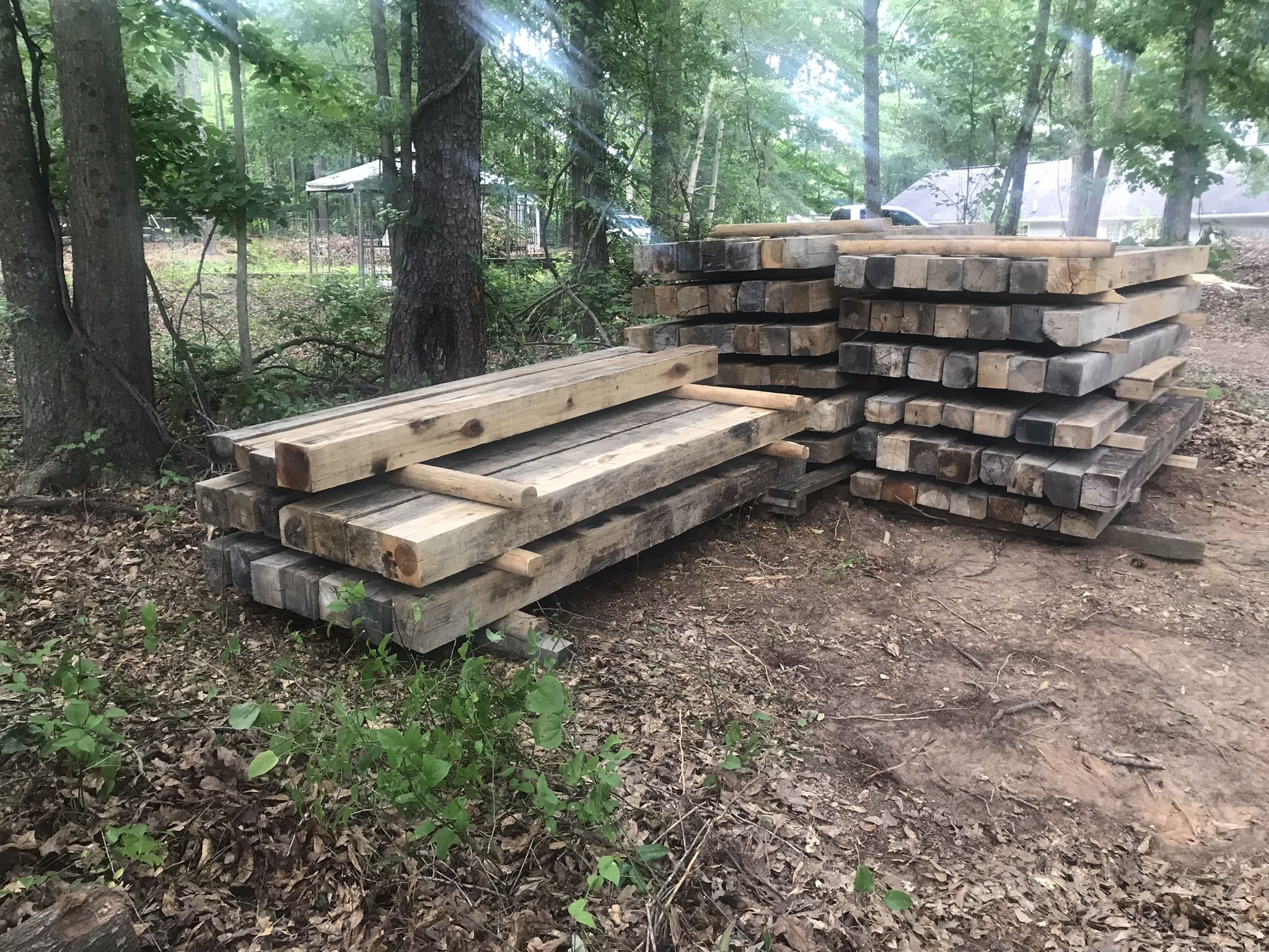 6x6x8ft oak timbers. Six Timbers for $100.00