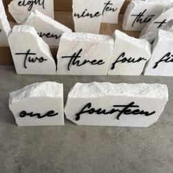 Marble Table Numbers