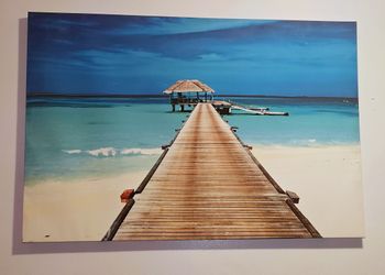 Canvas Print - Tropical Pier and Ocean Scene (cash only)