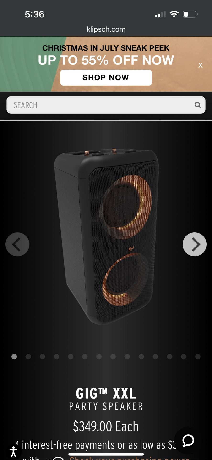 Klipsch GIG XXL Party Speaker Like New