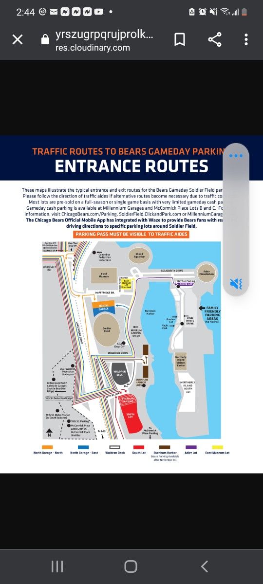 Chicago Bears Parking Waldron Deck