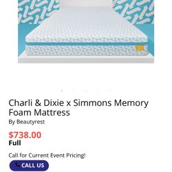 Brand New Simmons Beautyrest Full Memory Foam Mattress