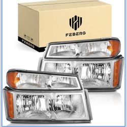 Style Anti-Yellowing Headlights for 2004-2012 Chevy Colorado/GMC Canyon,for 2006-2008