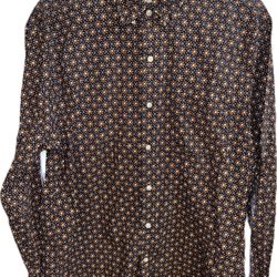 J.Crew Men's Classic Stretch Secret Wash Shirt Blend and A Dark Floral Print. L