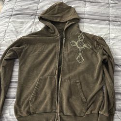 zip-up hoodie hollister. Size L