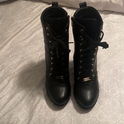 Heeled Combat Boots Size 9