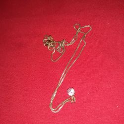 Women's Vermeil Pink Gemstone Necklace