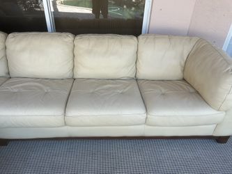 Leather Cream Sectional