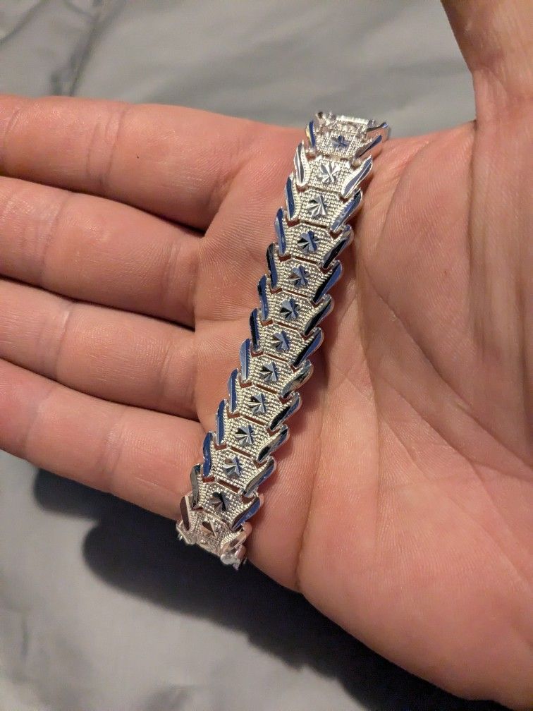 Unisex Sterling Silver Bracelet