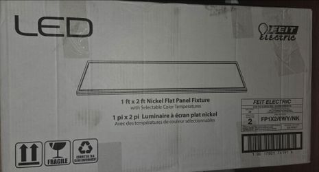 Feit Electric led flat panel Fixture 1'x2' nickel edge  (2pack)