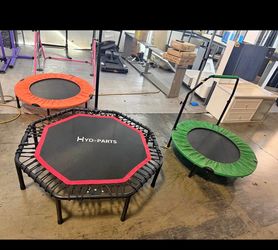 New 48" Rebounder Exercise Trampoline with Bungee Cords 550 Ibs capacity