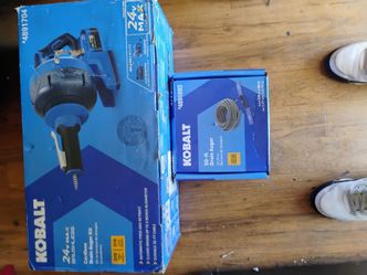 Cordless drain auger kit with extra 50 ft drain auger