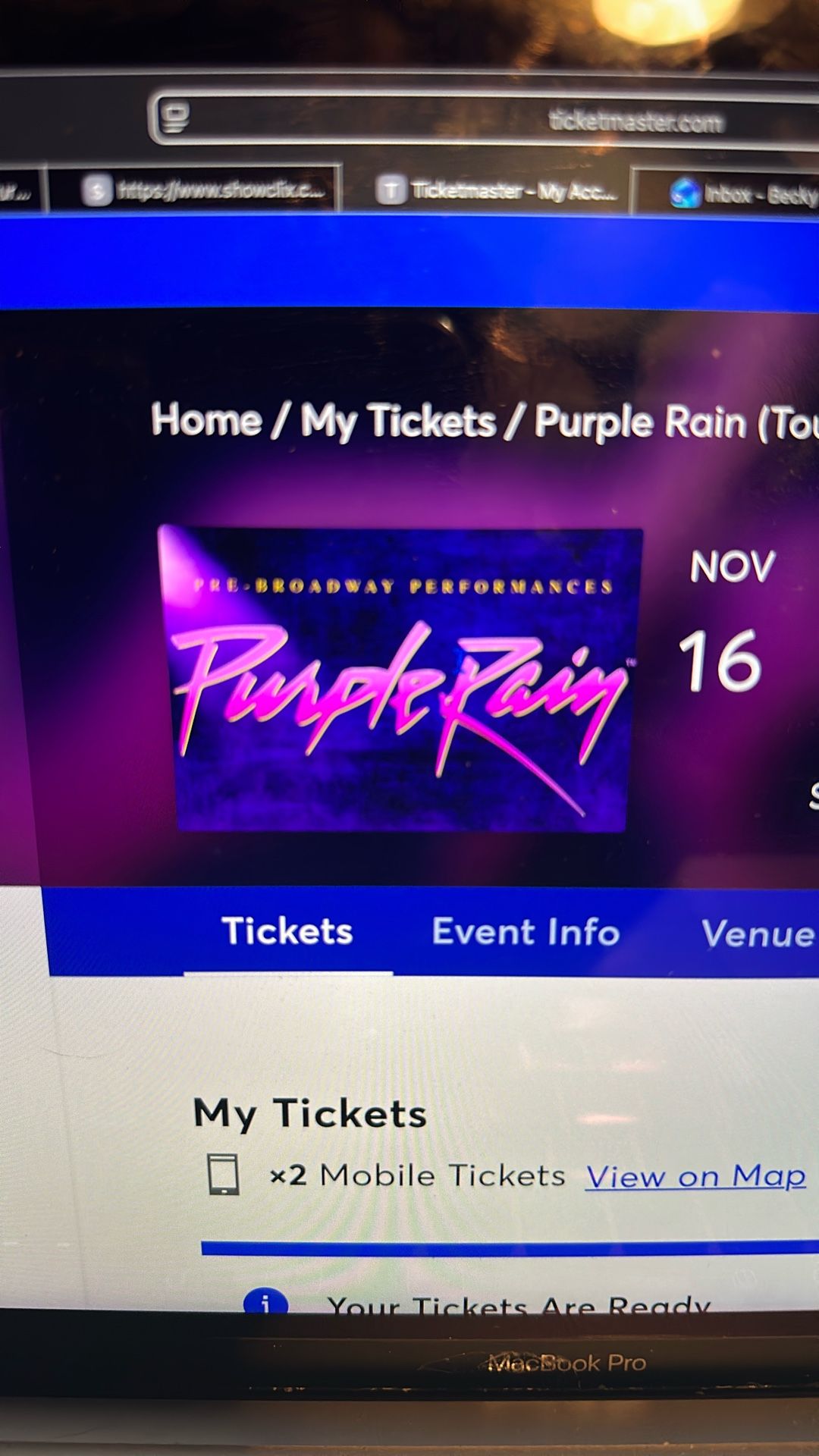 Purple Rain (Touring) Sunday, Nov. 16, Matinee