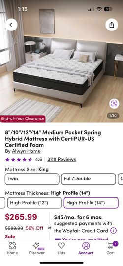 Brand New Queen Hybrid Mattress