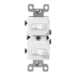 ENERLITES - Combination 15A Toggle Switches, Single Pole - WHITE