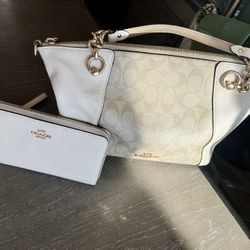 Coach purse with matching wallet 